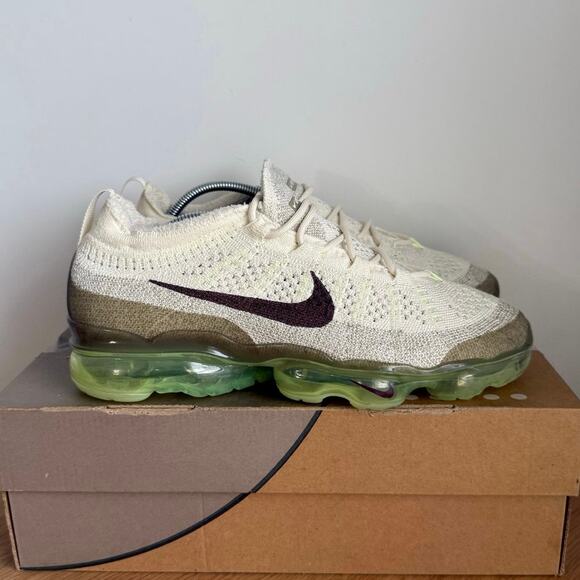 Nike Air Vapormax Flyknit ‘Coconut Milk/Olive’ Men Sneakers- SZ Men 8- W 9.5 main image 7